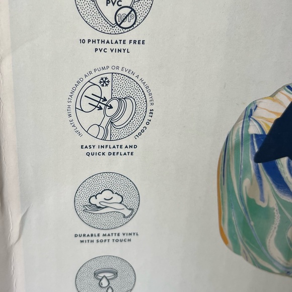 MINNIDIP Designer Inflatable 5.5’ Pool- NWT- Watercolor Swirl - Picture 2 of 6